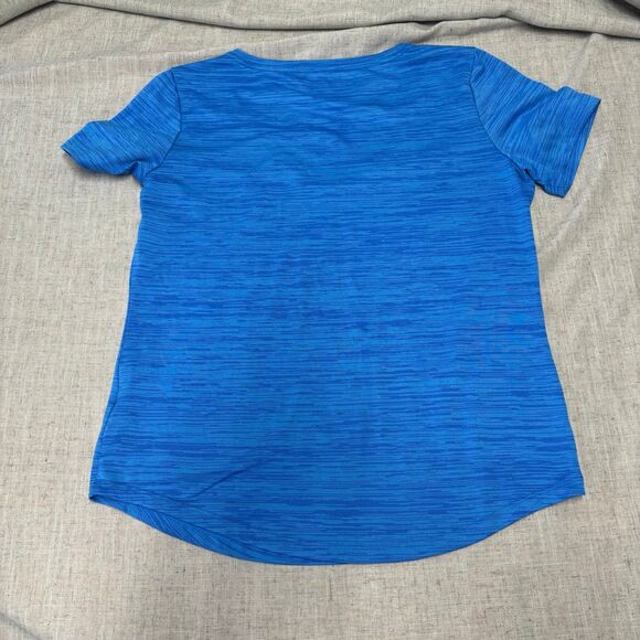 Nike Dri-Fit Short‎ Sleeve T-Shirt Bright Heather Blue Women's Size Small - Picture 6 of 10